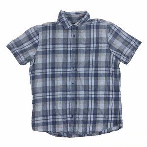 Wallin & Bros XL Plaid Short Sleeve Button Down Shirt Lightweight Flannel Mens